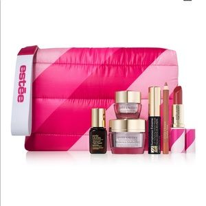 ESTEE LAUDER 7p Resilience Lipstick Lip Liner Makeup Pink Bag NIP $162